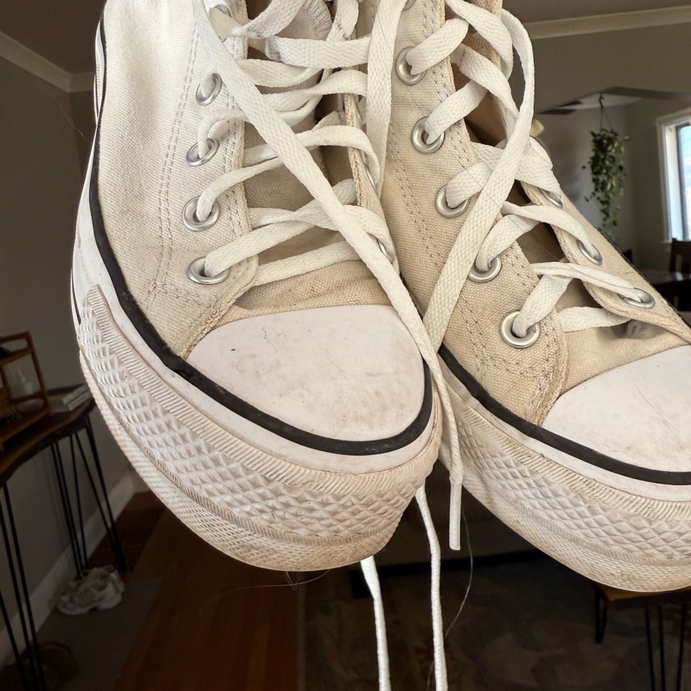 Converse Off-White High-Top Sneakers - Picture 2 of 3